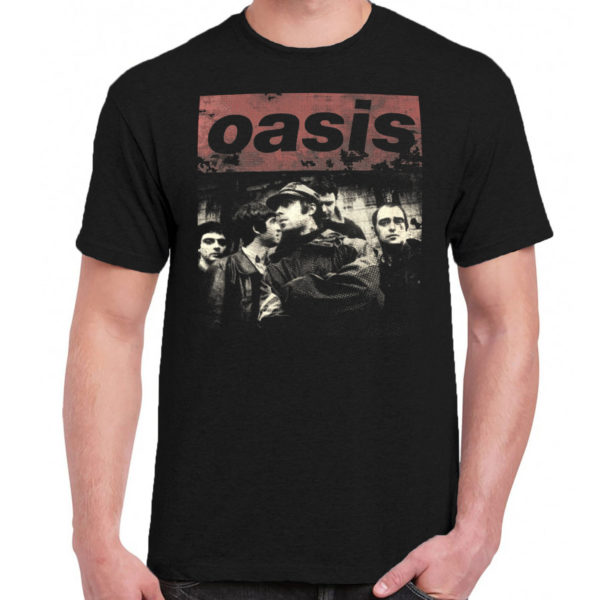 1 A 015 Oasis Gallagher t shirt rock band metal retro punk vintage concert tshirts tour shirt rock t shirts for men rocker classic cotton design handmade logo new