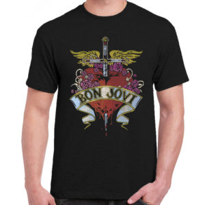 1 A 025 Jon Bon Jovi 80s t shirt rock band metal retro punk vintage concert tshirts tour shirt rock t shirts for men rocker classic cotton design handmade logo new