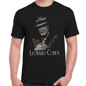 1 A 038 Leonard Cohen hallelujah folk t shirt rock band metal retro punk vintage concert tshirts tour shirt rock t shirts for men rocker classic cotton design handmade logo new