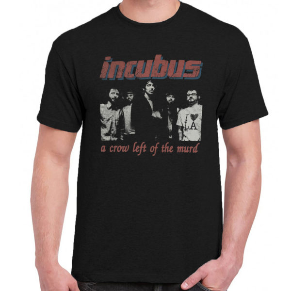 1 A 046 Incubus a crow left of the murd t shirt rock band metal retro punk vintage concert tshirts tour shirt rock t shirts for men rocker classic cotton design handmade logo new