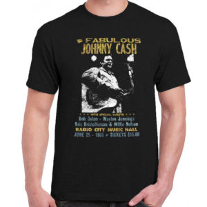 1 A 055 Johnny Cash Fabulous 86 concert t shirt rock band metal retro punk vintage concert tshirts tour shirt rock t shirts for men rocker classic cotton design handmade logo new