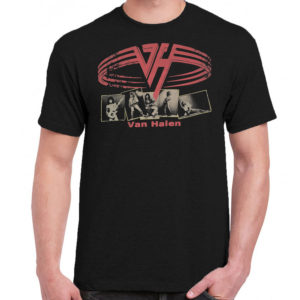 1 A 061 Van Halen David Lee Roth eddie t shirt rock band metal retro punk vintage concert tshirts tour shirt rock t shirts for men rocker classic cotton design handmade logo new
