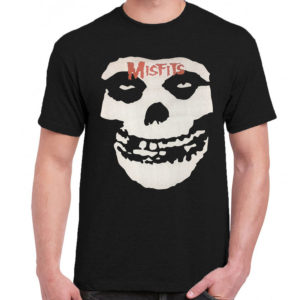 1 A 065 Misfits t shirt rock band metal retro punk vintage concert tshirts tour shirt rock t shirts for men rocker classic cotton design handmade logo new