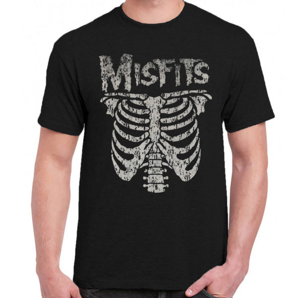 1 A 066 Misfits skeleton horror glenn Danzig t shirt rock band metal retro punk vintage concert tshirts tour shirt rock t shirts for men rocker classic cotton design handmade logo new