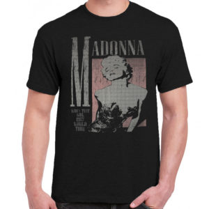 1 A 067 Madonna whos that girl world 1987 t shirt rock band metal retro punk vintage concert tshirts tour shirt rock t shirts for men rocker classic cotton design handmade logo new