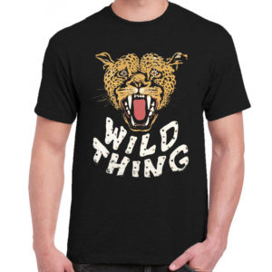 1 A 071 the Wild Thing Leopard 70s t shirt rock band metal retro punk vintage concert tshirts tour shirt rock t shirts for men rocker classic cotton design handmade logo new