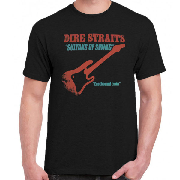 1 A 076 Dire Straits Sultans Of Swing t shirt rock band metal retro punk vintage concert tshirts tour shirt rock t shirts for men rocker classic cotton design handmade logo new