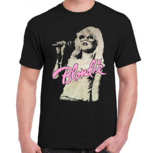 1 A 090 Blondie Debbie Harry t shirt rock band metal retro punk vintage concert tshirts tour shirt rock t shirts for men rocker classic cotton design handmade logo new