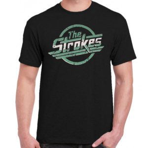 1 A 103 The Strokes t shirt rock band metal retro punk vintage concert tshirts tour shirt rock t shirts for men rocker classic cotton design handmade logo new