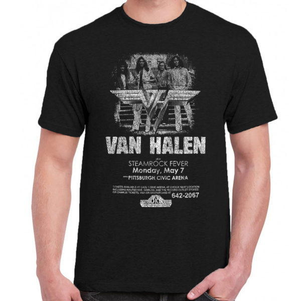 1 A 116 Van Halen steamrock t shirt rock band metal retro punk vintage concert tshirts tour shirt rock t shirts for men rocker classic cotton design handmade logo new