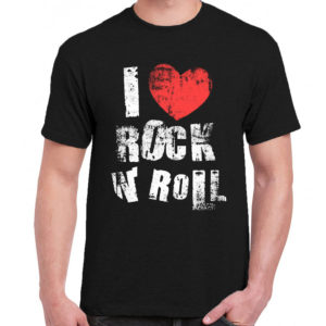 1 A 144 I love Rock N Roll t shirt rock band metal retro punk vintage concert tshirts tour shirt rock t shirts for men rocker classic cotton design handmade logo new