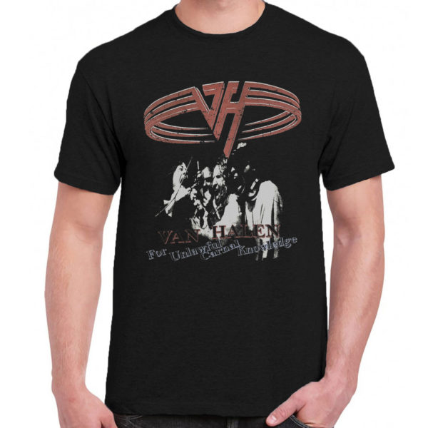 1 A 145 Van Halen for unlawful carnal knowledge t shirt rock band metal retro punk vintage concert tshirts tour shirt rock t shirts for men rocker classic cotton design handmade logo new