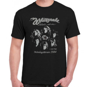 1 A 146 Whitesnake David Coverdale 1984 t shirt rock band metal retro punk vintage concert tshirts tour shirt rock t shirts for men rocker classic cotton design handmade logo new