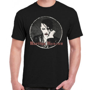 1 A 167 Marilyn Manson t shirt rock band metal retro punk vintage concert tshirts tour shirt rock t shirts for men rocker classic cotton design handmade logo new