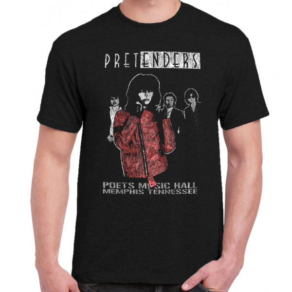 1 A 189 The Pretenders 80s t shirt rock band metal retro punk vintage concert tshirts tour shirt rock t shirts for men rocker classic cotton design handmade logo new