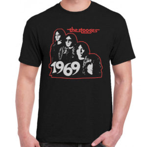 1 A 195 The Stooges Iggy t shirt rock band metal retro punk vintage concert tshirts tour shirt rock t shirts for men rocker classic cotton design handmade logo new