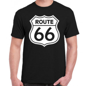 1 A 209 Route 66 Will Rogers Highway biker t shirt rock band metal retro punk vintage concert tshirts tour shirt rock t shirts for men rocker classic cotton design handmade logo new