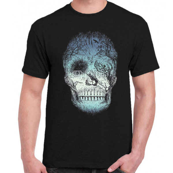 1 A 214 Skull Head t shirt rock band metal retro punk vintage concert tshirts tour shirt rock t shirts for men rocker classic cotton design handmade logo new