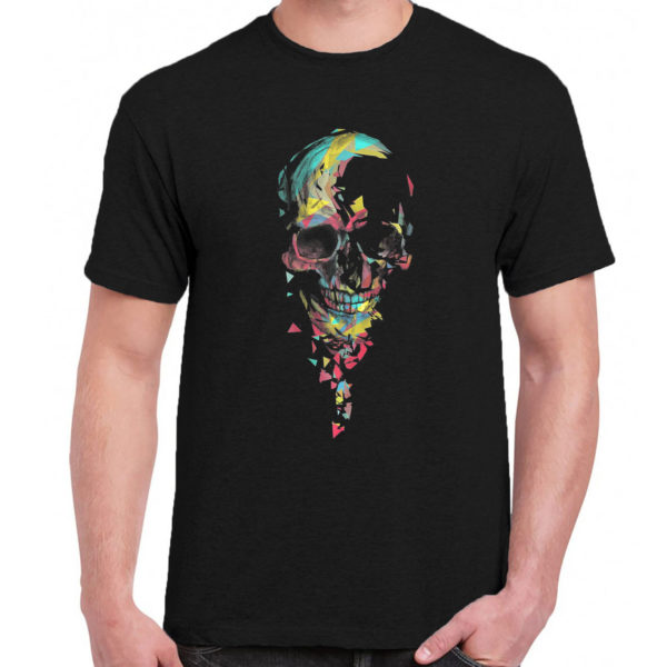 1 A 215 Skull Head t shirt rock band metal retro punk vintage concert tshirts tour shirt rock t shirts for men rocker classic cotton design handmade logo new