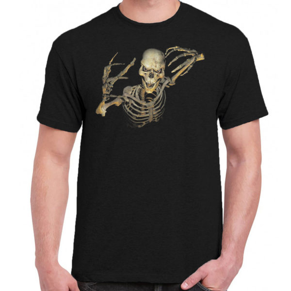 1 A 222 Skull Head t shirt rock band metal retro punk vintage concert tshirts tour shirt rock t shirts for men rocker classic cotton design handmade logo new