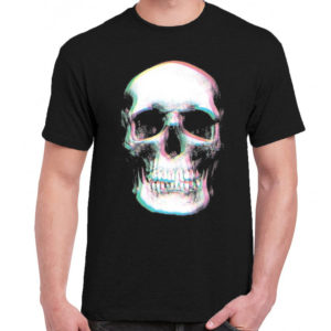 1 A 234 Skull Head t shirt rock band metal retro punk vintage concert tshirts tour shirt rock t shirts for men rocker classic cotton design handmade logo new