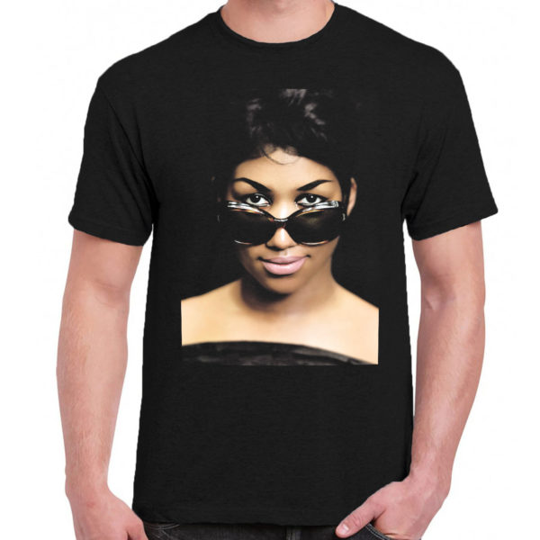 1 A 267 Aretha Franklin t shirt Jazz blues soul disco funk band retro vintage concert tshirts tour shirt t shirts for men classic cotton design handmade logo new