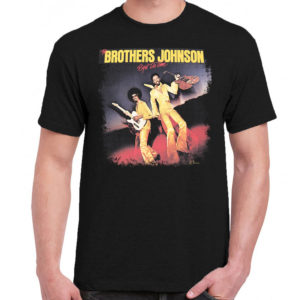 1 A 303 Brothers Johnson t shirt Jazz blues soul disco funk band retro vintage concert tshirts tour shirt t shirts for men classic cotton design handmade logo new