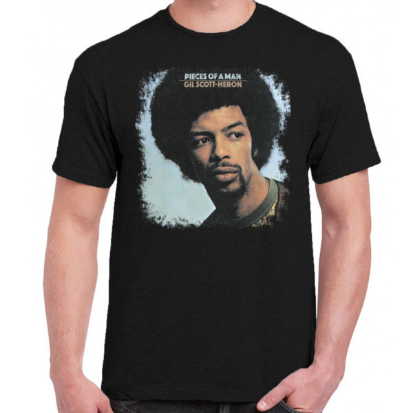 1 A 358 Gil Scott Heron Pieces Of A Man 1971 t shirt Jazz blues soul disco funk band retro vintage concert tshirts tour shirt t shirts for men classic cotton design handmade logo new