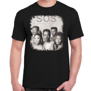 1 A 455 S.O.S. t shirt Jazz blues soul disco funk band retro vintage concert tshirts tour shirt t shirts for men classic cotton design handmade logo new
