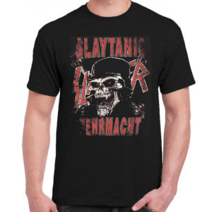 1 A 002 Slayer Slaytanic Wehrmacht 1988 t shirt rock band metal retro punk vintage concert tshirts tour shirt rock t shirts for men rocker classic cotton design handmade logo new