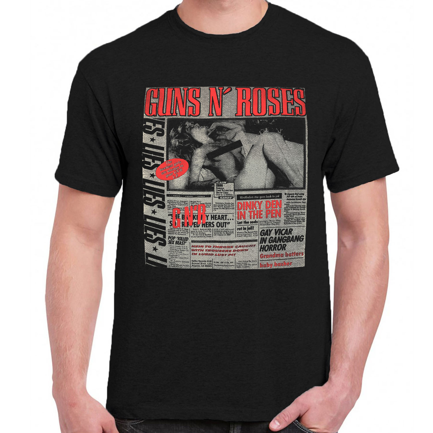 pille Lad os gøre det ifølge Guns N' Roses t-shirt GNR Lies -