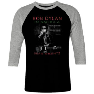 1 I 023 Bob Dylan raglan t shirt 3 4 sleeve rock band metal retro punk vintage concert cotton design handmade logo new