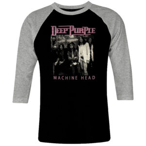 1 I 029 Deep Purple raglan t shirt 3 4 sleeve rock band metal retro punk vintage concert cotton design handmade logo new