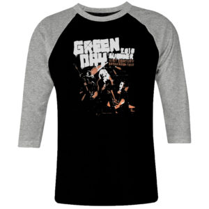 1 I 037 Green Day raglan t shirt 3 4 sleeve rock band metal retro punk vintage concert cotton design handmade logo new