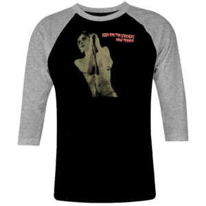 1 I 069 Iggy and The Stooges Raw Power raglan t shirt 3 4 sleeve rock band metal retro punk vintage concert cotton design handmade logo new