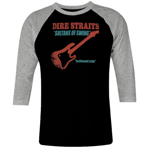 1 I 076 Dire Straits Sultans Of Swing raglan t shirt 3 4 sleeve rock band metal retro punk vintage concert cotton design handmade logo new