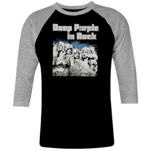 1 I 077 Deep Purple in album 1970 raglan t shirt 3 4 sleeve rock band metal retro punk vintage concert cotton design handmade logo new
