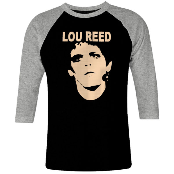 1 I 083 Lou Reed rock n roll animal raglan t shirt 3 4 sleeve rock band metal retro punk vintage concert cotton design handmade logo new