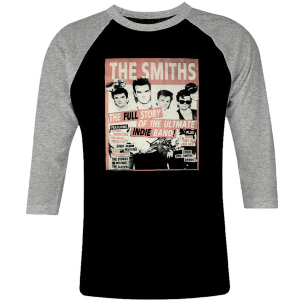 1 I 113 The Smiths raglan t shirt 3 4 sleeve rock band metal retro punk vintage concert cotton design handmade logo new