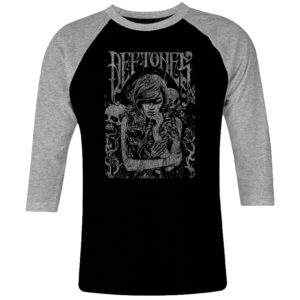 1 I 133 Deftones raglan t shirt 3 4 sleeve rock band metal retro punk vintage concert cotton design handmade logo new