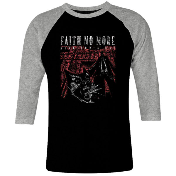 1 I 135 Faith No More King for a Day raglan t shirt 3 4 sleeve rock band metal retro punk vintage concert cotton design handmade logo new