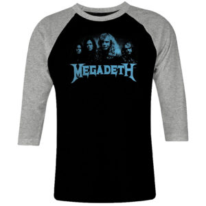 1 I 137 Megadeth 80s raglan t shirt 3 4 sleeve rock band metal retro punk vintage concert cotton design handmade logo new