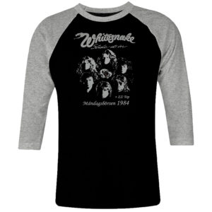 1 I 146 Whitesnake David Coverdale 1984 raglan t shirt 3 4 sleeve rock band metal retro punk vintage concert cotton design handmade logo new
