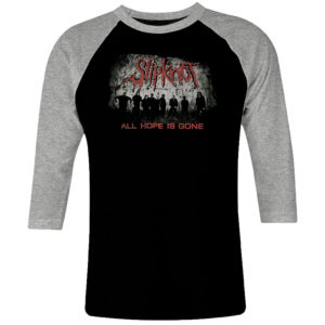 1 I 152 Slipknot raglan t shirt 3 4 sleeve rock band metal retro punk vintage concert cotton design handmade logo new