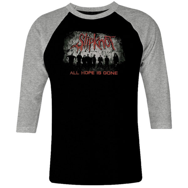 1 I 152 Slipknot raglan t shirt 3 4 sleeve rock band metal retro punk vintage concert cotton design handmade logo new