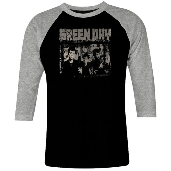 1 I 161 Green Day raglan t shirt 3 4 sleeve rock band metal retro punk vintage concert cotton design handmade logo new