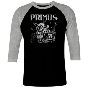 1 I 182 Primus pork soda album raglan t shirt 3 4 sleeve rock band metal retro punk vintage concert cotton design handmade logo new
