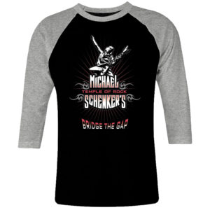 1 I 188 Michael Schenker raglan t shirt 3 4 sleeve rock band metal retro punk vintage concert cotton design handmade logo new