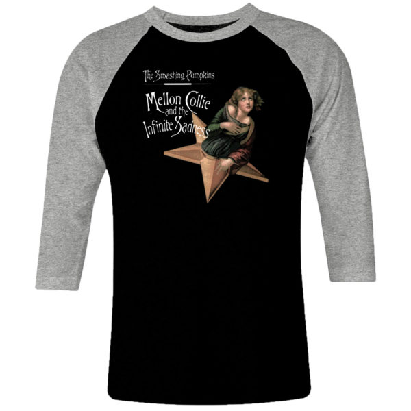 1 I 199 Mellon Collie and the Infinite Sadness raglan t shirt 3 4 sleeve rock band metal retro punk vintage concert cotton design handmade logo new