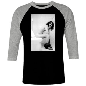 1 I 206 Frank Zappa raglan t shirt 3 4 sleeve rock band metal retro punk vintage concert cotton design handmade logo new